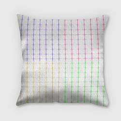 Подушка квадратная Color white multicolored stripes