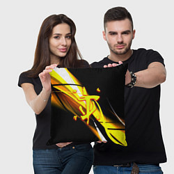 Подушка квадратная Doom геометрия из полос, цвет: 3D-принт — фото 2