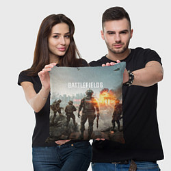 Подушка квадратная Битва за Бруклин из Battlefield 6, цвет: 3D-принт — фото 2