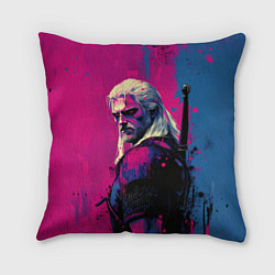 Подушка квадратная Ведьмак стоит боком