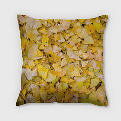 Подушка квадратная Осенние краски - текстура листвы