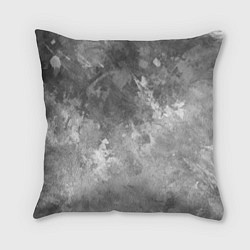 Подушка квадратная Абстракция - splash of grey and white paint, цвет: 3D-принт