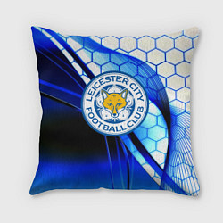 Подушка квадратная Лестер сити броня соты, цвет: 3D-принт