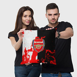 Подушка квадратная Арсенал огонь, цвет: 3D-принт — фото 2