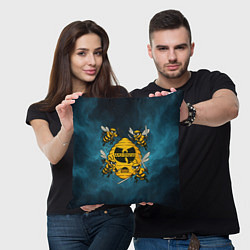 Подушка квадратная Wu-tang clan пчелы, цвет: 3D-принт — фото 2