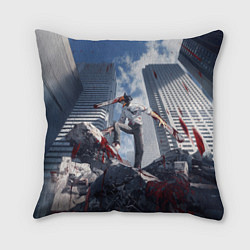 Подушка квадратная Denji in city Chainsaw man