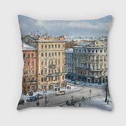 Подушка квадратная Зимняя улица Питера