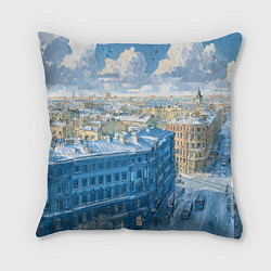 Подушка квадратная Зимний утренний Питер