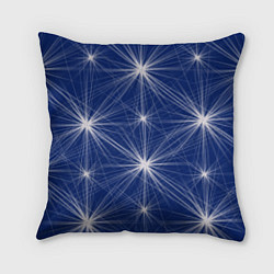 Подушка квадратная Звезды на синем фоне