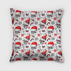Подушка квадратная Новогодние черепа