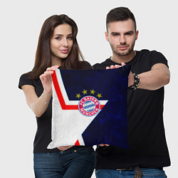 Подушка квадратная Бавария звезды геометрия, цвет: 3D-принт — фото 2