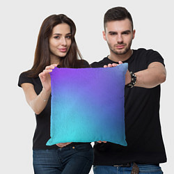 Подушка квадратная Color multi-colored gradient, цвет: 3D-принт — фото 2