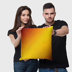Подушка квадратная Color yellow red gradient, цвет: 3D-принт — фото 2