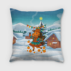 Подушка квадратная Лошадь в национальном костюме, цвет: 3D-принт