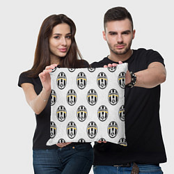 Подушка квадратная Juventus Pattern, цвет: 3D-принт — фото 2