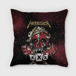 Подушка квадратная Metallica: XXX, цвет: 3D-принт