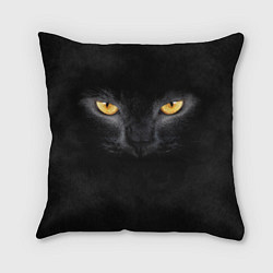 Подушка квадратная Черная кошка, цвет: 3D-принт