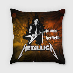 Подушка квадратная Metallica: James Hetfield, цвет: 3D-принт