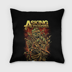 Подушка квадратная Asking Alexandria, цвет: 3D-принт