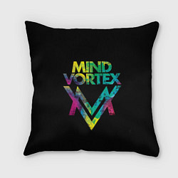 Подушка квадратная Mind Vortex Colour, цвет: 3D-принт