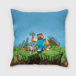 Подушка квадратная Minecraft Summer, цвет: 3D-принт