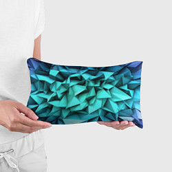 Подушка-антистресс Бирюзовые грани, цвет: 3D-принт — фото 2