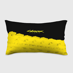 Подушка-антистресс Cyberpunk 2077: Yellow & Black, цвет: 3D-принт