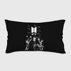 Подушка-антистресс BTS плакат с автографами, цвет: 3D-принт