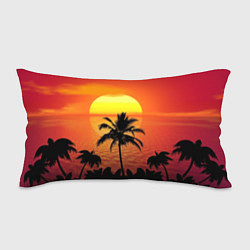 Подушка-антистресс Пальмы на фоне моря, цвет: 3D-принт