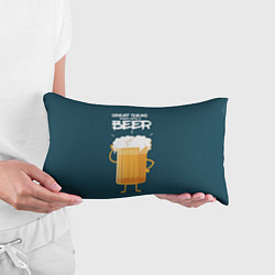 Подушка-антистресс Great Ideas start with a BEER, цвет: 3D-принт — фото 2