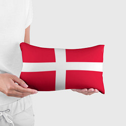 Подушка-антистресс Дания Флаг Дании, цвет: 3D-принт — фото 2
