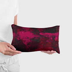 Подушка-антистресс Бордовые мазки в тёмно-красных тонах, цвет: 3D-принт — фото 2