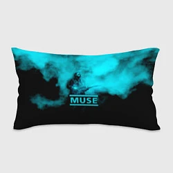 Подушка-антистресс Мэттью Беллами бирюзовый туман Muse, цвет: 3D-принт