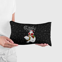Подушка-антистресс Санта Клаус на белом медведе, цвет: 3D-принт — фото 2