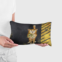 Подушка-антистресс Полосатый кот на асфальте, цвет: 3D-принт — фото 2