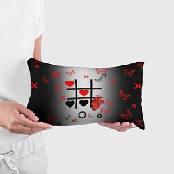 Подушка-антистресс Крестики нолики сердцами, цвет: 3D-принт — фото 2