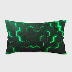 Подушка-антистресс Неоновые соты - Green, цвет: 3D-принт