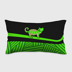 Подушка-антистресс Зеленый полосатый кот
