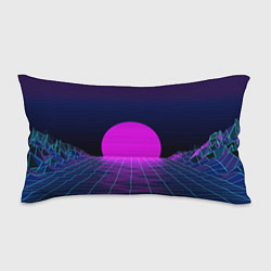 Подушка-антистресс Закат розового солнца Vaporwave Психоделика, цвет: 3D-принт