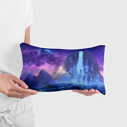 Подушка-антистресс Фантастический пейзаж Водопад Неон, цвет: 3D-принт — фото 2
