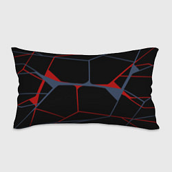 Подушка-антистресс Геометрические линии сине-красные, цвет: 3D-принт