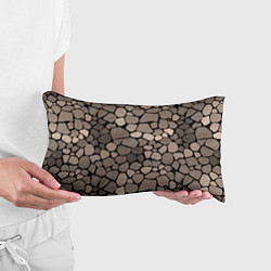 Подушка-антистресс Черно-коричневая текстура камня, цвет: 3D-принт — фото 2