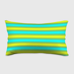 Подушка-антистресс Бирюзово-желтые неоновые полосы, цвет: 3D-принт