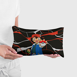 Подушка-антистресс Эш Кетчум с покебол -шаром, цвет: 3D-принт — фото 2