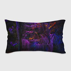 Подушка-антистресс Неоновые лучи и листья - Фиолетовый, цвет: 3D-принт