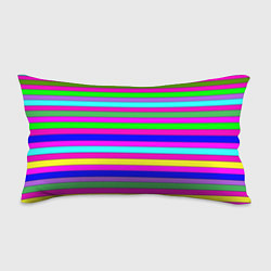 Подушка-антистресс Multicolored neon bright stripes, цвет: 3D-принт