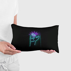 Подушка-антистресс Неоновые рука и бриллиант - Фиолетовый, цвет: 3D-принт — фото 2