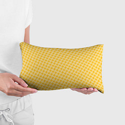 Подушка-антистресс Белые крестики на желтом фоне, цвет: 3D-принт — фото 2