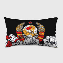 Подушка-антистресс Герб СССР на черном фоне, цвет: 3D-принт