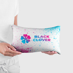 Подушка-антистресс Black Clover neon gradient style: надпись и символ, цвет: 3D-принт — фото 2